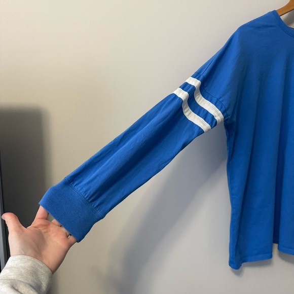 Disney Forzen Arendelle Spirit Hype Jersey Blue Snowflake long Sleeve Tee - Picture 7 of 16